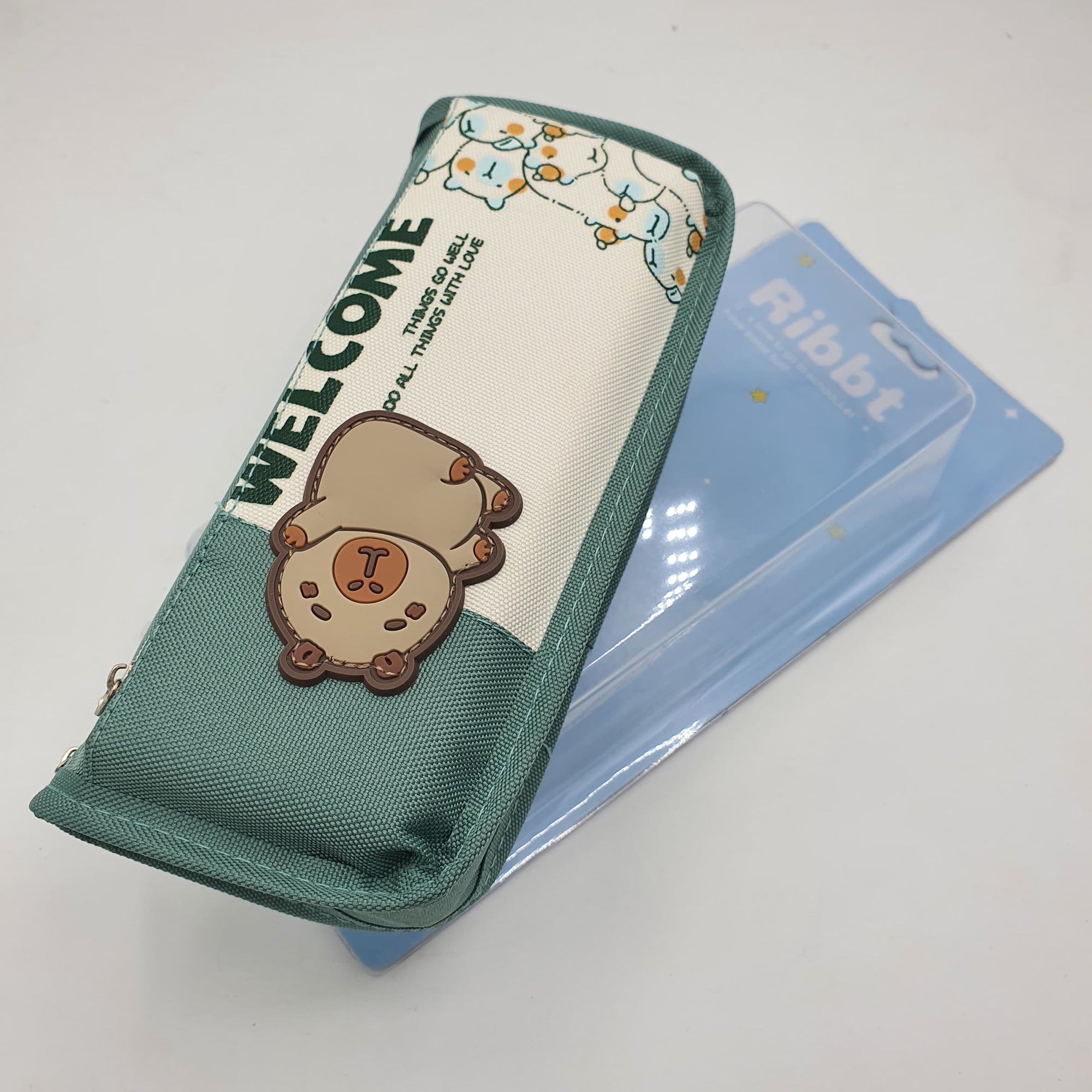 CAPYBARA DESIGN PENCIL BOX - RIBBIT