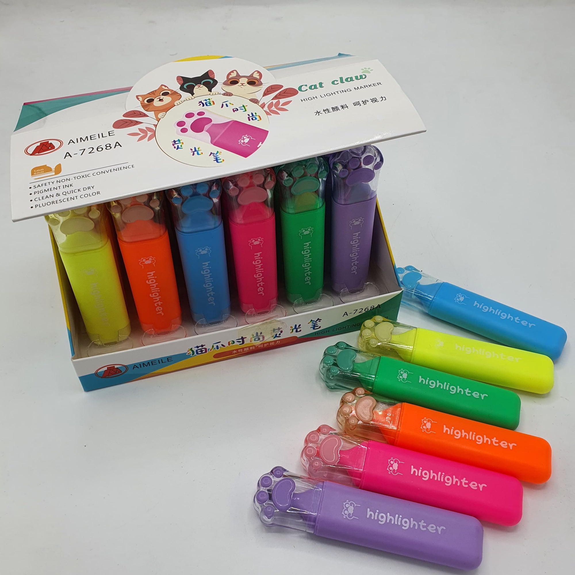 PACK OF 36 HIGHLIGHTERS - CAT CLAW HIGHLIGHTER 36PC