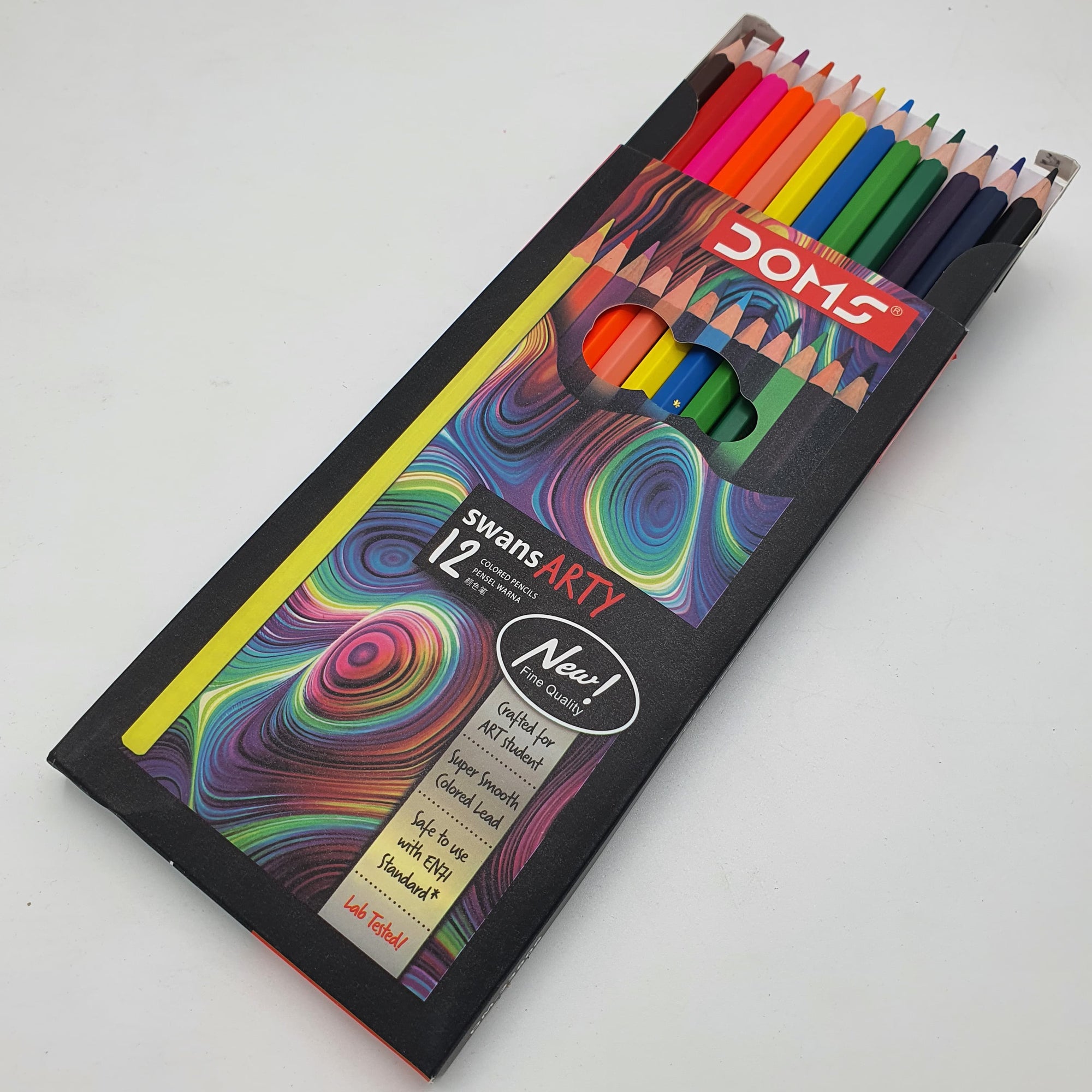 DOMS COLOR PENCIL 12 PCS | DOMS Color Pencils – 12 Shades, Jumbo Size | Extra Thick Color Pencils for Kids Drawing & Coloring