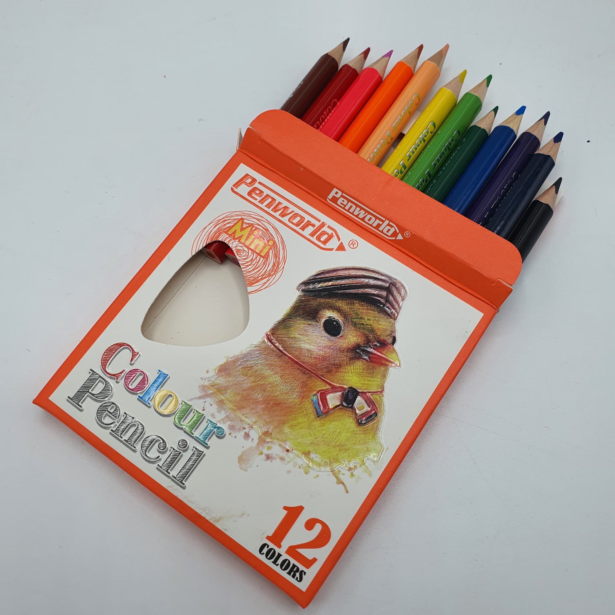 Penworld Color Pencils – 12 Shades, Small Size | Smooth & Bright Coloring Pencils for Kids & School Use