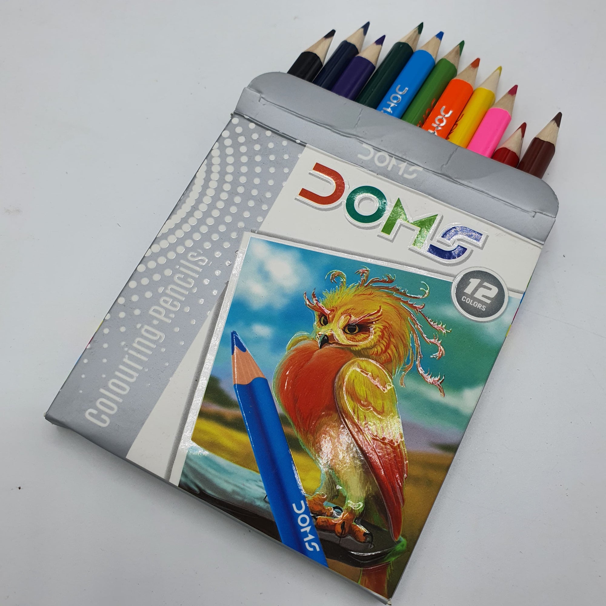DOMS COLOR PENCIL 12 PCS | DOMS Color Pencils – 12 Shades, Small Size | Sharp, Smooth Coloring Pencils for Kids & School Use