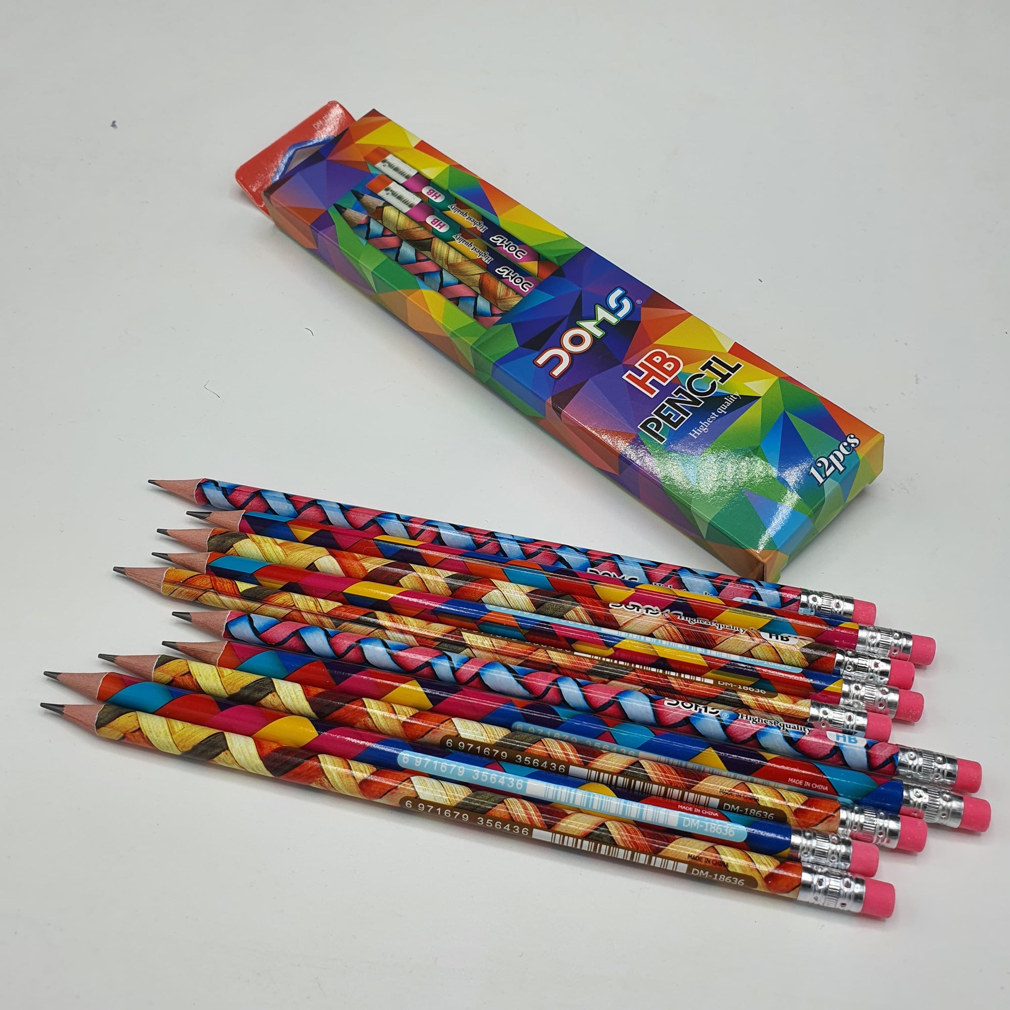 DOMS High Grade Pencils – Box of 12 | Premium Graphite Pencils for Writing, Drawing & School Use