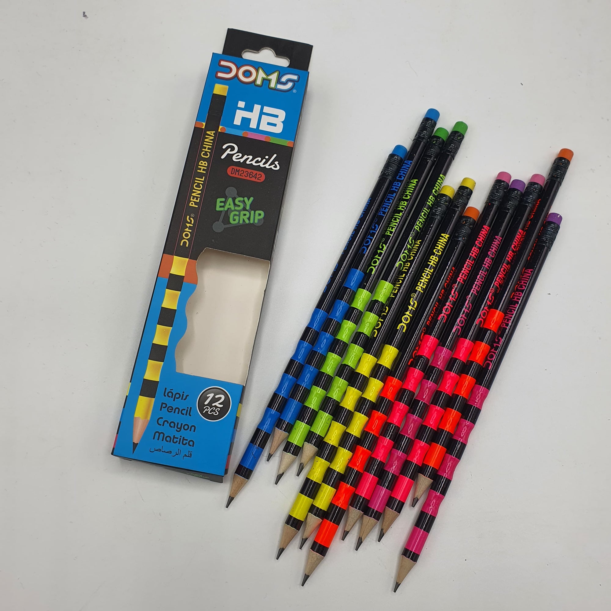 DOMS High Grade Pencils – Box of 12 | Premium Graphite Pencils for Writing, Drawing & School Use