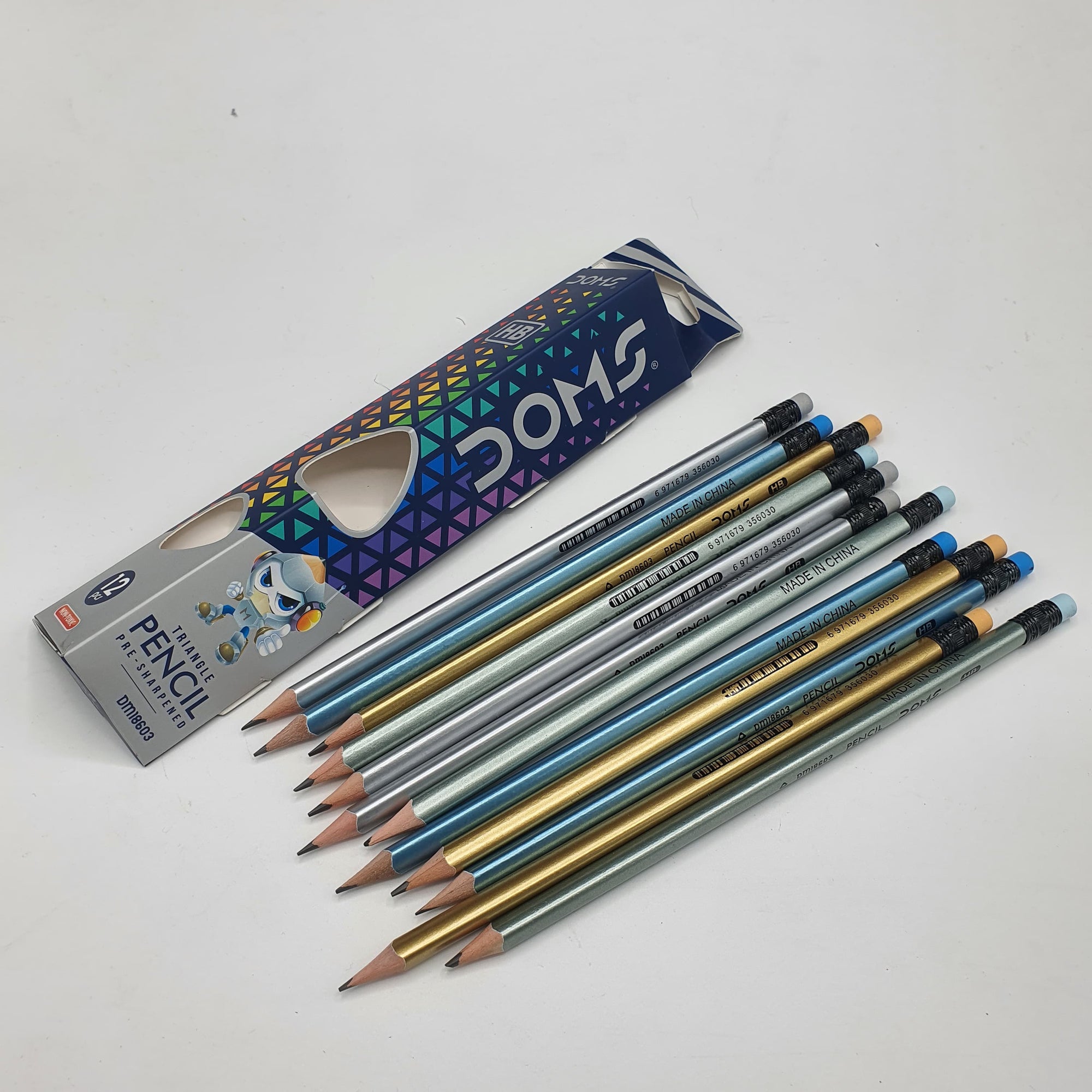 DOMS High Grade Pencils – Box of 12 | Premium Graphite Pencils for Writing, Drawing & School Use