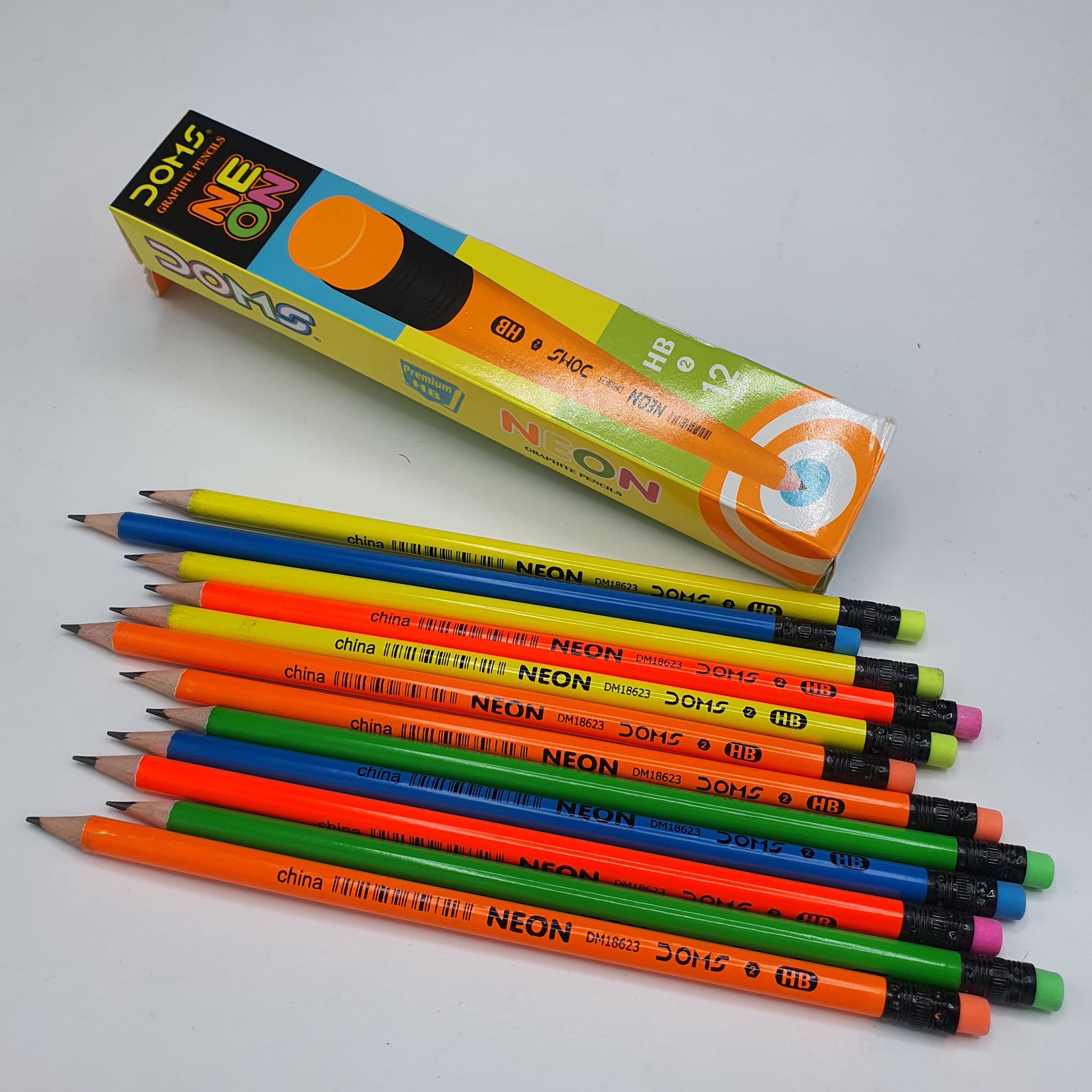 DOMS High Grade Pencils – Box of 12 | Premium Graphite Pencils for Writing, Drawing & School Use