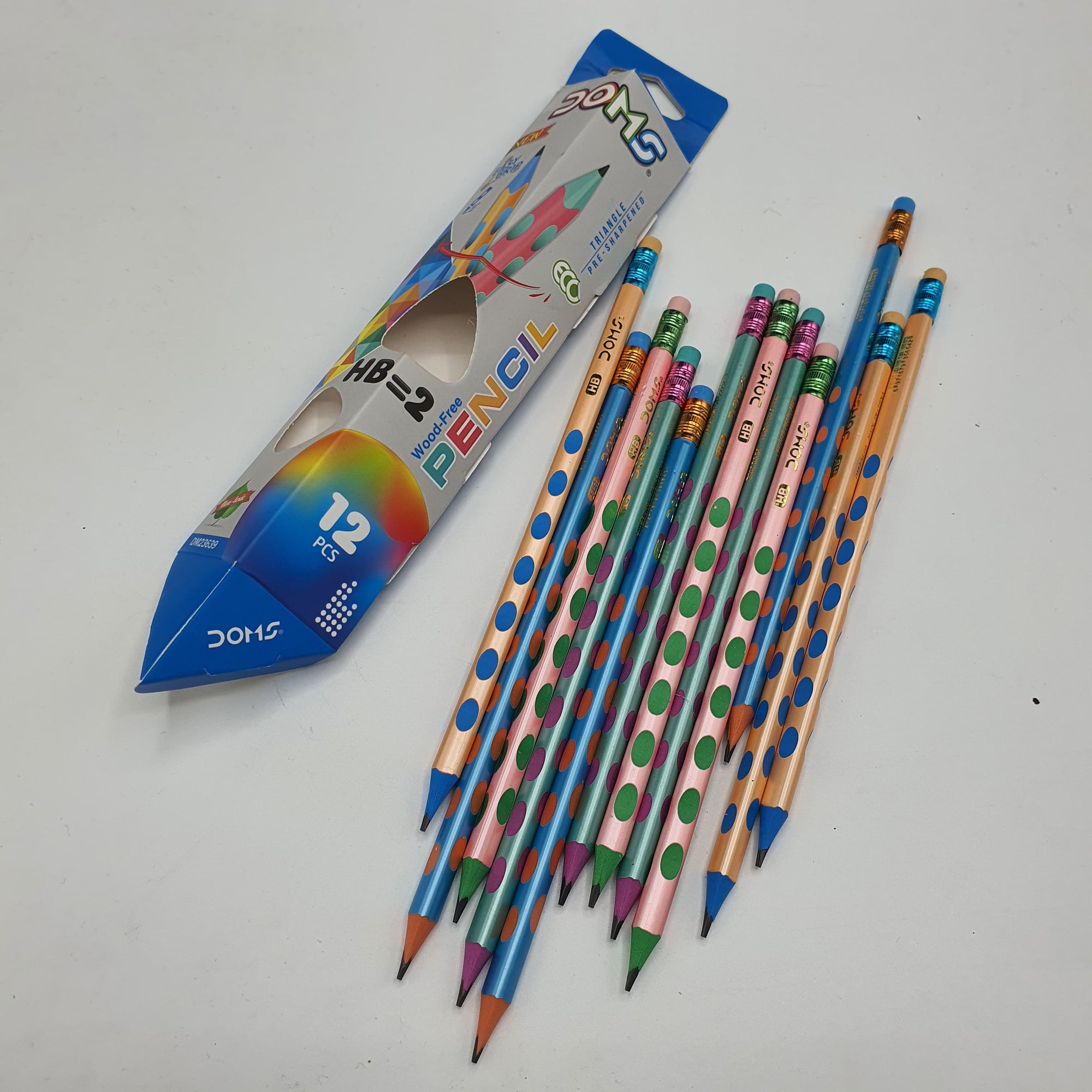 DOMS High Grade Pencils – Box of 12 | Premium Graphite Pencils for Writing, Drawing & School Use