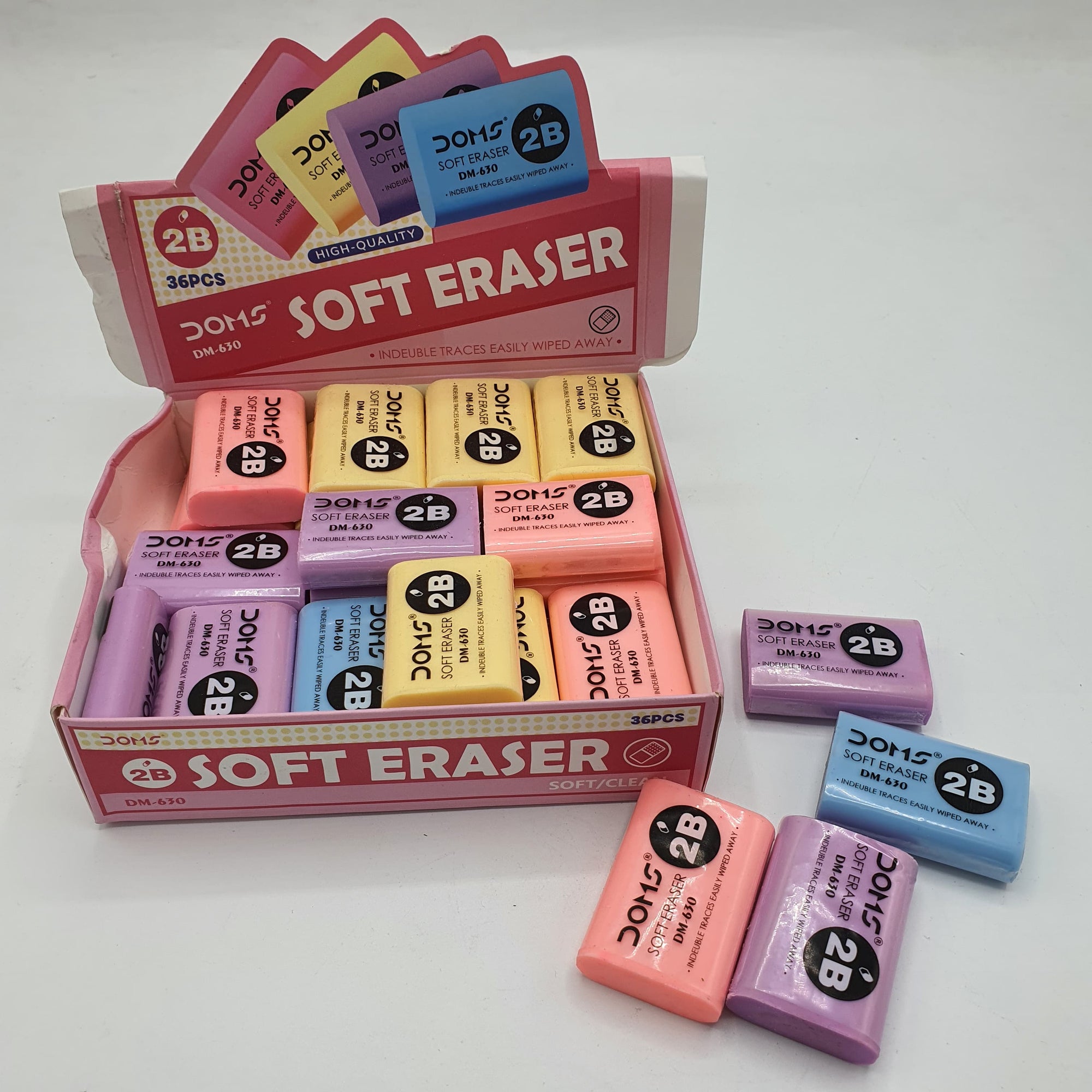 DOMS ERASERS 2B JAR 36 PCS