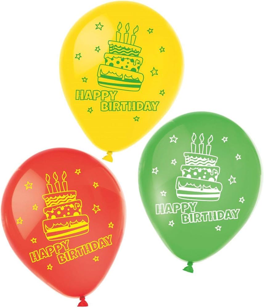 HAPPY BIRTHDAY PRINTED BALLOONS 50PCS